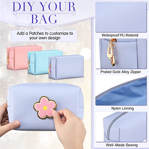 Sanwuta 9 Pcs Makeup Bags Bulk Toiletry Case,Pink, Blue, Purple - color: Pink, Blue, Purple