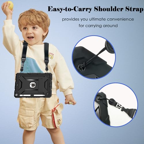 TIMISM Shoulder Strap, 59 inch Adjustable Removable Shoulder Straps, Black | Sturdy Nylon Comfortable Shoulder Strap, Universal Replacement Strap Holder Cross Body for Tablet Case/Camera/Crossbody Bag - size: 1 Strap with Thin Connector