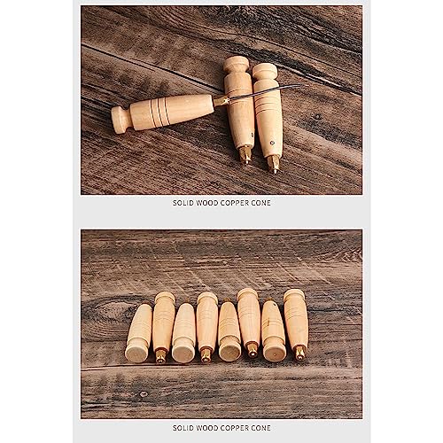4 in 1 Awl Tool Sewing Tool Practical Crafting Tools Leather Sewing Handle Scratch Wood Pin Punching Hole Maker Wood Handle Stitching Tools