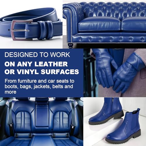 STARTSO WORLD Leather Recoloring Balm, Navy Blue Leather Repair Kit for Furniture, Leather Dye, Leather Color Restorer for Couches, Leather Couch Paint | Repair, Restore & Renew Old, Faded Leather - color: Navy Blue, size: Leather Recoloring Balm