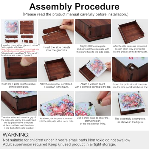 JISHSHAY Diamond Painting Note Box Sea Wave Diamond Art Sticky Note Holder Gem Art Notecard Box Gem Painting Mosaic Kits for Adults Embroidery Kit Memo Pad Holder, Contains 160 Sheets of Paper - color: Sea Wave