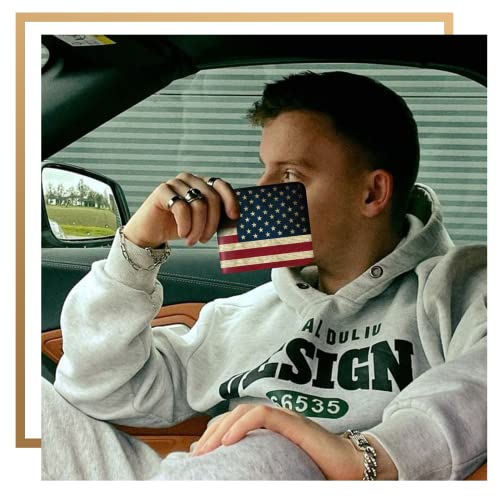Kids Teen Boys Cool Wallet Men Mens Men'S Amerian Flag Leather Credit Id Card Cash Holder Man Black Rfid Blocking Zipper Wallets With Coin Pocket Id Window Aesthetic Teen Boy Male Youth Guys - color: amerian flag