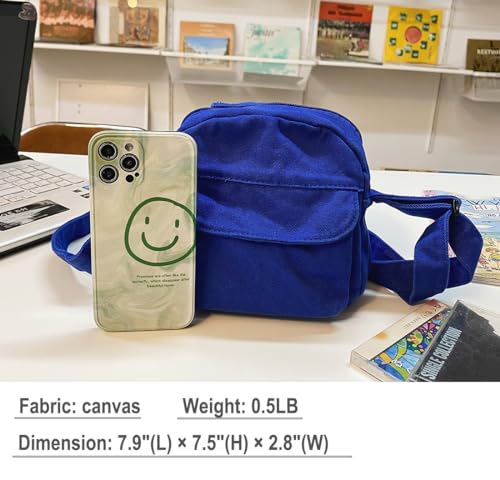 Small Crossbody Bag Cute Purse Mini Canvas Crossbody Purse Phone bag - color: Green