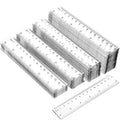 Zonon 100 Pcs 6 Inch Plastic Rulers Flexible Dual,Clear | Bulk Straight with Inches and Cm Markings, For Students Back to School Classroom, Soft Bendable for Office Measuring - color: Clear