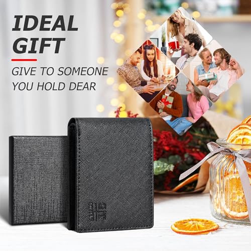 Gostwo RFID Blocking Bifold Wallet for Teen Boys & Men, Credit Card Holder - color: Black Cros
