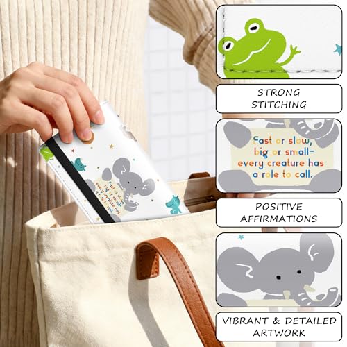 Tipmile Checkbook Covers for Personal Checkbook, PU Leather Checkbook Holder for Women and Men with Elastic Band, Effortless Sophistication - color: K Nature
