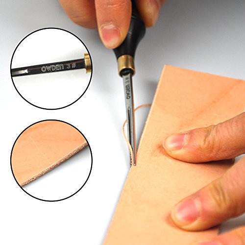 OWDEN Professional Edge beveles for leather craft (3#),Leather tool - size: 3#