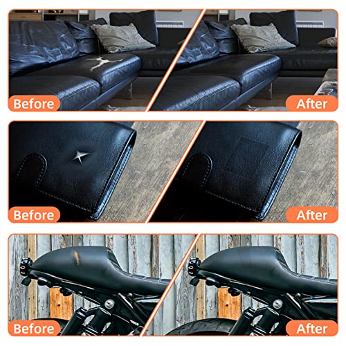 DXBULL Large Leather Repair Kit Self Adhesive Leather Tape Waterproof, DIY Leather Patch for Couches Car Seats Furniture Kitchen Cabinets Wall 23.6 x 78.7 inch (Black) - color: Black, size: 23.6x78.7 inch