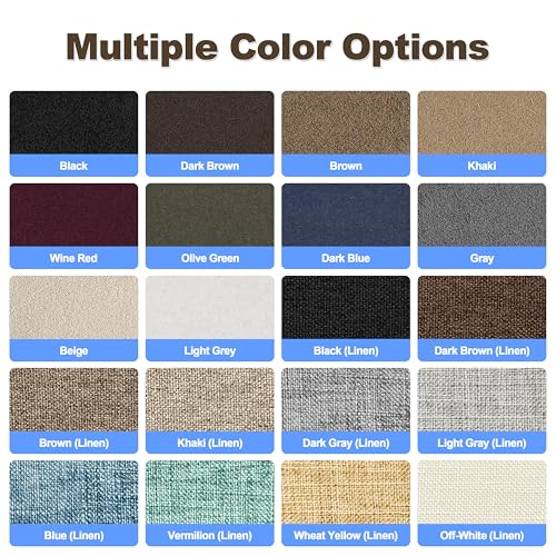 Azobur Coarse Linen Repair Patches, 6 Piece Self-Adhesive Linen Fabric Patches, Multi Color, Can be Used for Linen Sofa Repair and Linen Clothes Repair, Quick Fix Sofa.(Khaki) - color: Linen - Khaki