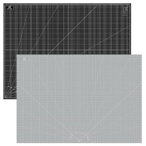 Headley Tools Thickened 36 x 48 Inch Self Healing Sewing Cutting Mat, A0 Rotary Cutting Sewing Mat for Crafts, Double Sided 5-Ply Table Cutting Board for Fabric Quilting Leather Hobby, (Grey/Black) - color: Grey/Black, size: 48"L x 36"W