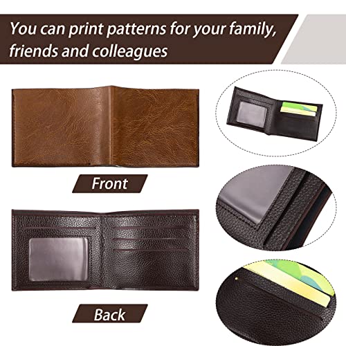 Sotiff 12 Pcs Leather Wallets Bulk for Men Laser Engraving,Brown - color: Brown