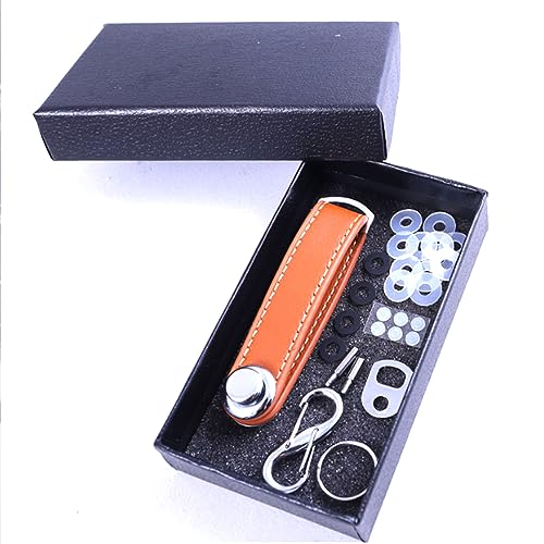 Compact Key Holder - Stylish & Practical Pocket Key Organizer With Secure Locking Mechanism. (Brown) - color: Brown