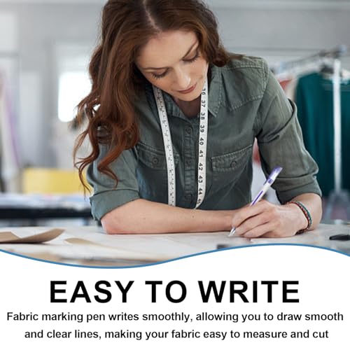 Heated Erasable Fabric Marking Pens for Sewing – 4 Colors Tailor Marking Pens with 20 Refills, Professional Tool for Quilting, Embroidery & Dressmaking (Adult Use)