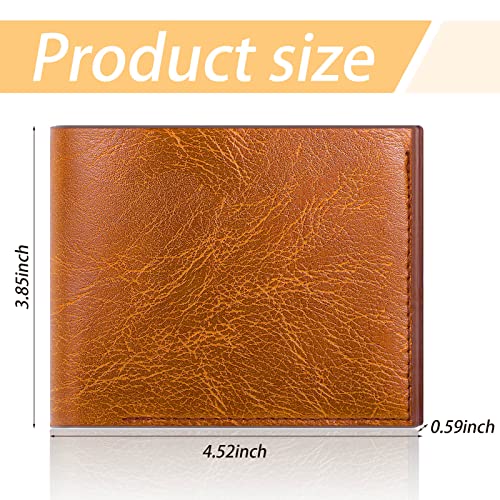 Sotiff 12 Pcs Leather Wallets Bulk for Men Laser Engraving,Khaki - color: Khaki