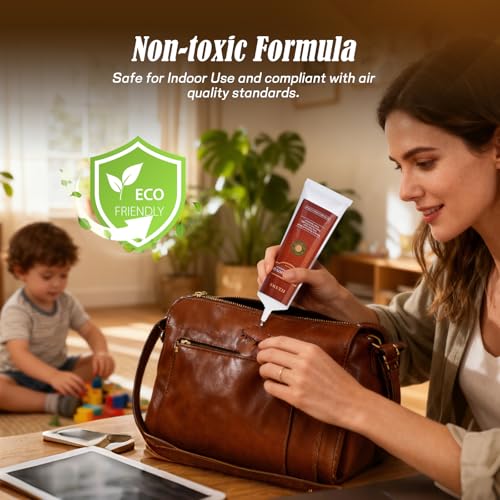 Professional Leather Glue Adhesive -4.23 oz Industrial Strength, Clear & Flexible Bond for Shoes, Bags, Purses, Furniture, Car Seats, Jackets (Repair Vinyl, Suede, Upholstery, Rubber)