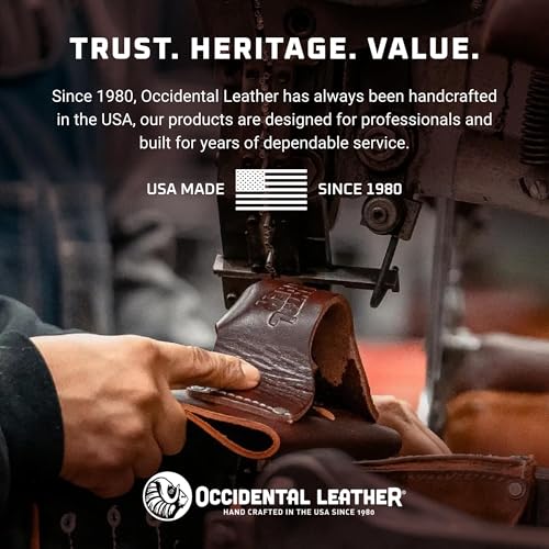 Occidental Leather Compact Utility Bag - 2 Pockets - Minimalist Design for Flexible Use - Made in USA