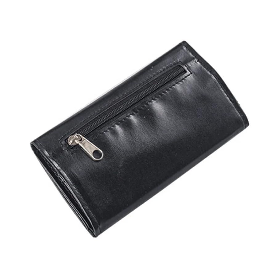 ARFUKA Retro PU Leather Tobacco Pouch Multi-Functional Cigarette, Smoking Paper & Rolling Tool Storage Bag with Secure Zipper Compact Travel Smoke Case for Smokers & Collectors Black