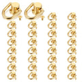 32pcs Light Gold D Rings Hardware Accessories,360 Degree Rotating Metal Buckle With Screws Rivets,Suitable for DIY Handmade Dags and Leather Craft Accessories