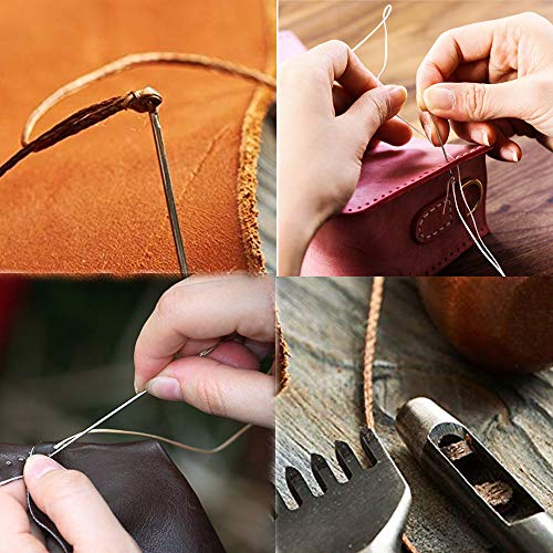 284Yards Waxed Thread for Leather, 0.8mm Waxed Linen Thread, Wax String - color: Light Gray