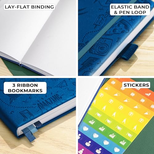 Clever Fox Dotted Journal, Blank A5 Notebook, Project Planner, Mystic Blue - color: Mystic Blue
