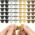 24 Pack Snap Buttons Metal Seamless Magnetic Buckle Clasp, 4 Colors