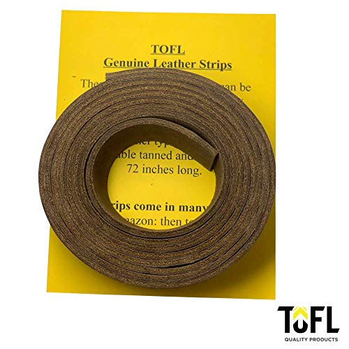 2" Genuine Leather Strap, Top Grain Cowhide Leather Strip – Med. Brown | 72" L x 2" W x 1/16" Thick | Smooth Grain & Suede Back | Flexible Crafts Trim Journal Closures | Cut Stitch Lace - color: Medium Brown, size: 2" Wide x 1/16" Thick