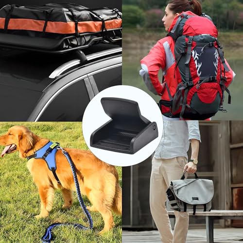 CooBigo 5pcs Webbing Cam Buckles Plastic Black Toggle Clip Backpack Straps - color: 1-1/2 Inch
