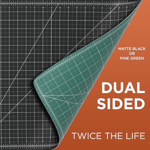 ALVIN GBM Self-Healing Cutting Mat 36 x 72 inch | Double-Sided Green/Black | 5-Layer Gridded Surface for Arts, Crafts and Sewing (actual size 36.61 x 72.83 inches) - Model GBM3672 - size: 72"L x 36"W