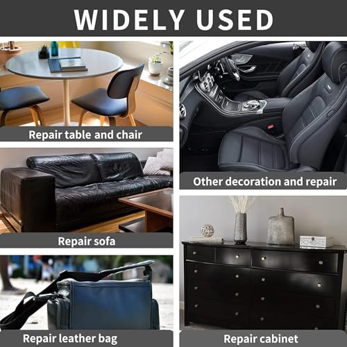 Leather Repair Patches, Self Adhesive Vinyl for Couches Furniture - color: Black, size: 3.5X79 inch