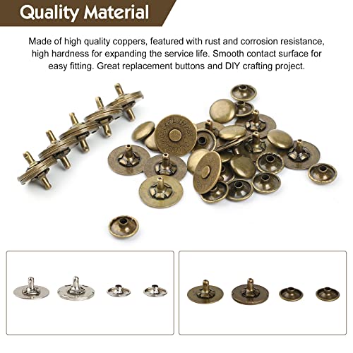 Sopnom 20 Sets 18MM Magnetic Buttons Clasp Snaps Fastener with Install Tool Magnetic Round Snaps DIY Craft Buttons Kit for Sewing, Craft, Purses, Bags, Clothes, Leather (Round) - color: 20Sets 18mm Ultra-Thin Round
