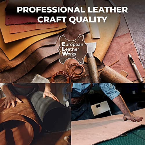 ELW Full Grain Cowhide Leather 4-5 oz [1.6-2mm] Thickness in Pre-Cut Size: 6"x24", AB Grade Hide Vegetable Tanned Leather Using for Tooling, Carving, Molding, Dyeing Material for Craft, Hobby - size: 6"x24"