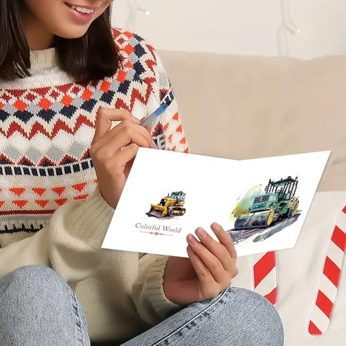 DDGYP DIY Diamond Art Kits for Adults, Greeting Cards for Holiday Birthday - color: Excavator