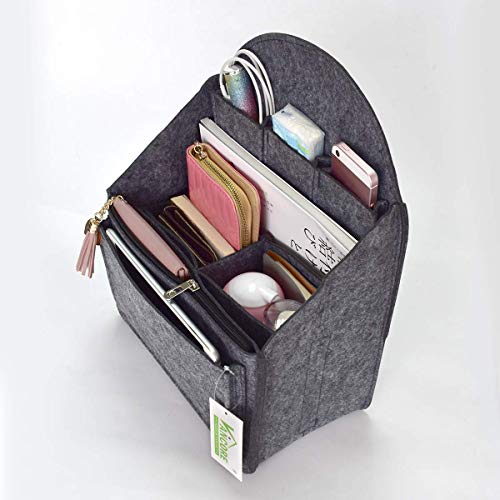 VANCORE Felt Backpack Organizer Insert for Rucksack Handbag Shoulder Bag (Dark Gray,Large) - color: Dark Gray, size: Large
