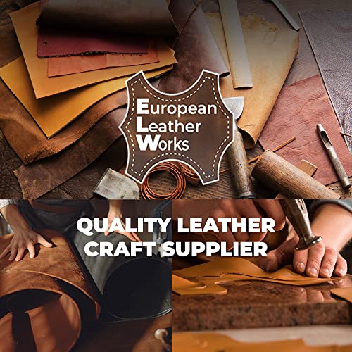 ELW Grass Fed Leather 8-10 oz. (3-4mm) Heavy Duty Pre-Cut 2 PCS 10"x10" Black Full Grain Cowhide for Tooling, Carving, Holsters, Belts, Bags, Boots, Shoes, Cases, Repair, Knife Sheaths, Furniture - color: Black, size: 2 PCS 10"x10"