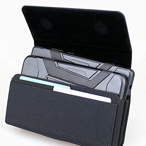 Dual Phone Holster Pouch Case for 2 Phones, Double Decker Belt Clip Case for iPhone (17 16 15 14 13 12 11) Pro Max/Plus, Samsung Galaxy (S25 S24 S23 S22 S21 S20) Ultra/Plus/Fe (Large)