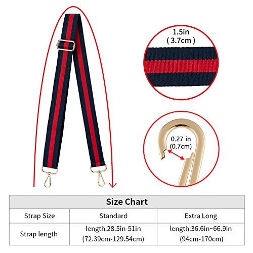 ZOOEASS Wide Shoulder Strap Adjustable Replacement Belt Crossbody Canvas Bag Handbag - color: Black, size: Wide: 1.4"(3.5cm)