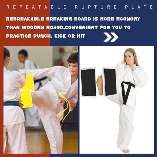 Jecery Rebreakable Punching Board Rebreakable Boards Martial Arts Taekwondo Karate Ninja Training Practice EVA Boxing Equipment Karate Breaking Board for Adults Equipment Gifts