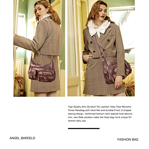 Angel Barcelo Cross body Shoulder Bag Women Soft PU Leather Purses and Handbags - color: Fashion Brown