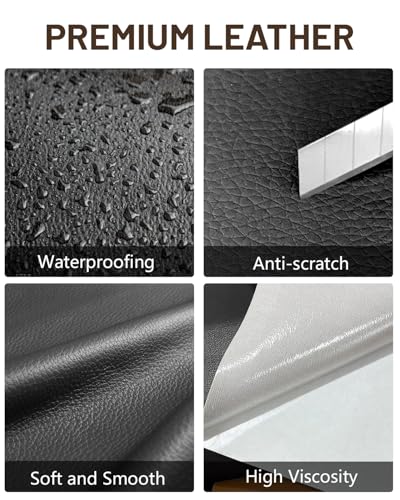 Leather Repair Patch Tape Kit,Self Adhesive Leather Repair for Sofa，Car Seat,Office Chair,Furniture,Jacket,Waterproof Strong Adhesive Vinyl Repair Kit. 8 in x 11 in,Dark Brown - color: Dark Brown, size: 8 in x 11 in