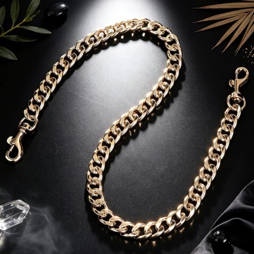 Purse Chain Medium Size Metal Bag Strap Extender Charm Replacement | Flat Links Accessory - color: Light Gold