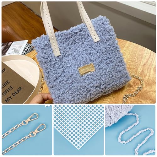 WADORN DIY Knitting Crochet Bag Making Kit, Handmade Bag Sewing Material - color: Blue