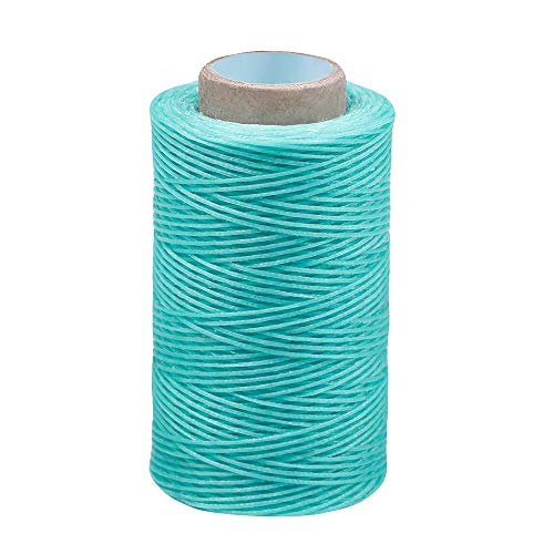 284Yards Leather Sewing Waxed Thread, 0.8mm Waxed Thread for Bookbinding - color: Aquamarine