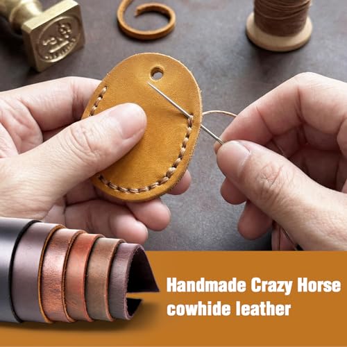 4 Pack Genuine Leather Airtag Holder Compatible with Apple AirTag Keychain 2nd & 1st Gen, Handmade Air Tag Holder with Key Rings, Hidden Airtag Case Accessories - Retro Color - color: Light Brown/Reddish Brown/Black/Purple
