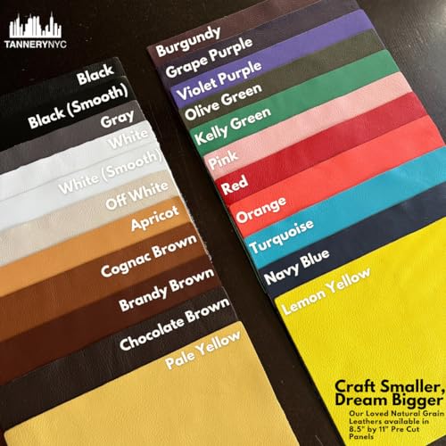 Natural Grain Cow Leather: 8.5'' x 11'' Pre Cut Leather Pieces (Grey, 5-Pack) - color: Grey, size: 5-Pack