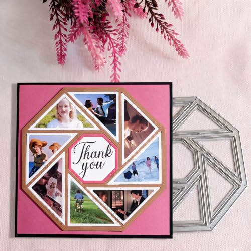 Metal Cutting Die for Scrapbooking - Cut Stencils for DIY Scrapbook Photo Album Decorative Paper Card, Card Making Supplies & Crafting Die Cut (Octagonal Frame 4.7 x 4.7 in) - color: Octagonal Frame 4.7 x 4.7 in