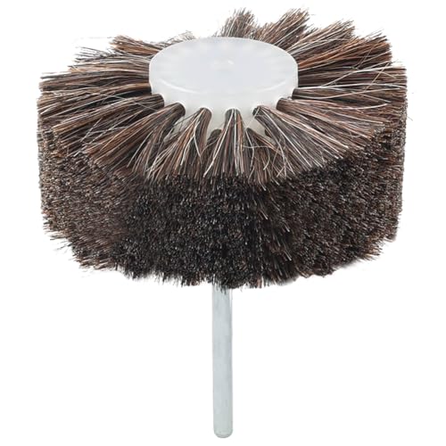 Bacar Horsehair Bunish Drill Brush for Waxing & Delicate Surface Polishing - style: Flat Head