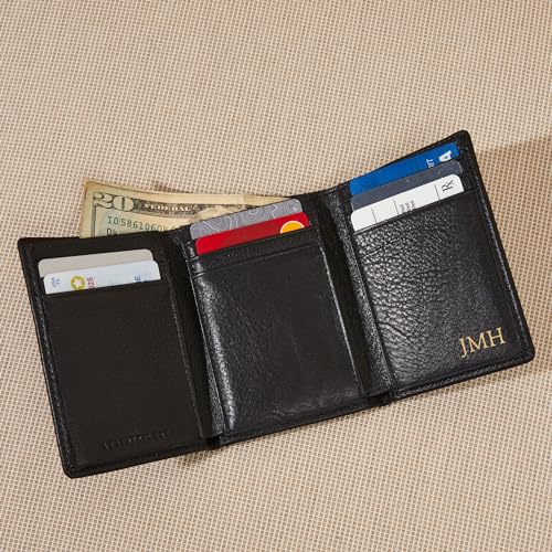 Premium Mahogany Men's Trifold Wallet - Full Grain Leather - Premium Mahogany - color: Premium Mahogany, size: Wallet