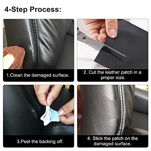 ILOFRI Leather Repair Patch Tape 3x60 inch, Strong Adhesion Backing Self Adhesive Vinyl and Leather Repair Kit for Couch, Car Seats, Boat Seats, Sofa, Upholstery. Bonded Leather Repair Roll - Red - color: Dark Red, size: 3x60 inch x 1Pc