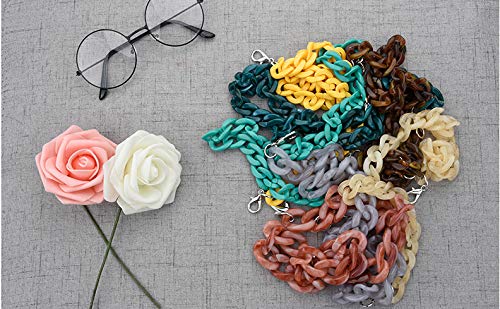 Aumey Clear White Black Brown Acrylic Chain Clutch Purse Strap Handles Bag Handbag Purse Replacement Chains 40 Inches - color: multicolored3