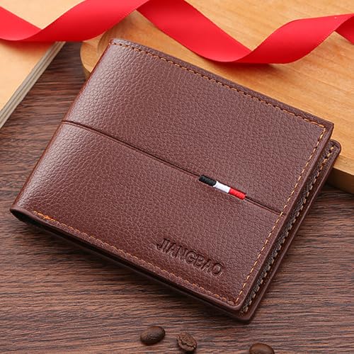 Slim Wallet for Men with Money Clip, Minimalist Wallet with Zipper, Bifold Mens Wallets with Credit Card Holder, PU Leather Men's Wallet with Coin Purse, Carteras Para Hombres (Brown 3) - color: Brown 3